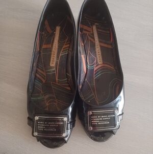 Marc By Marc Jacobs Kitten Wedge Peep Toe